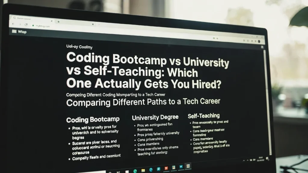 Coding Bootcamp vs University vs Self-Teaching: Which One Actually Gets You Hired?