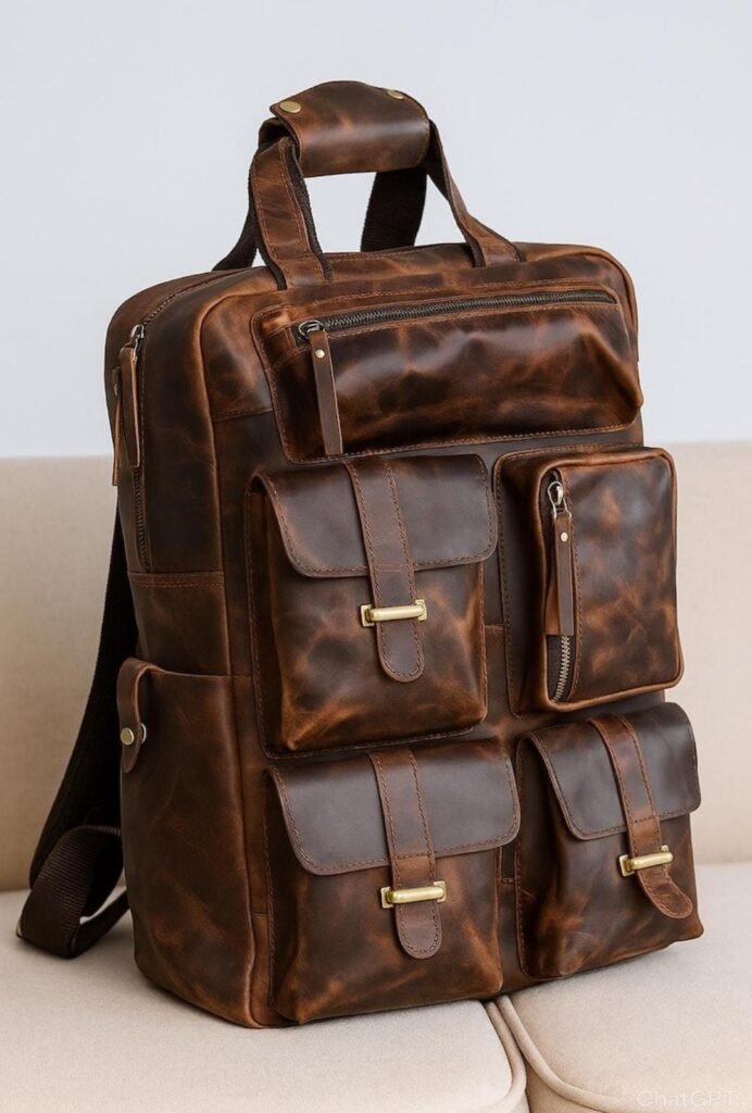 AIIT Leather Backpack
